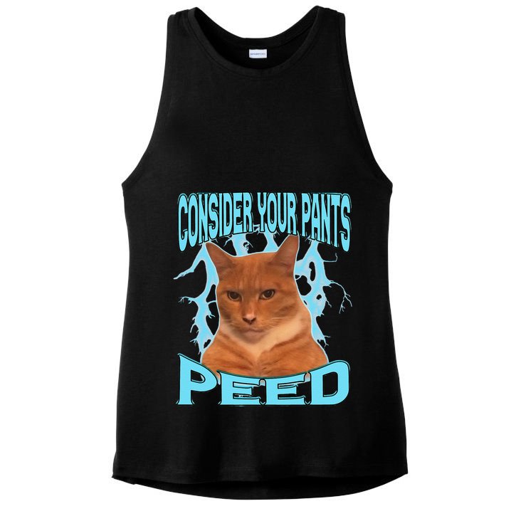 Consider Your Pants Peed Silly Cat Meme Ladies PosiCharge Tri-Blend Wicking Tank