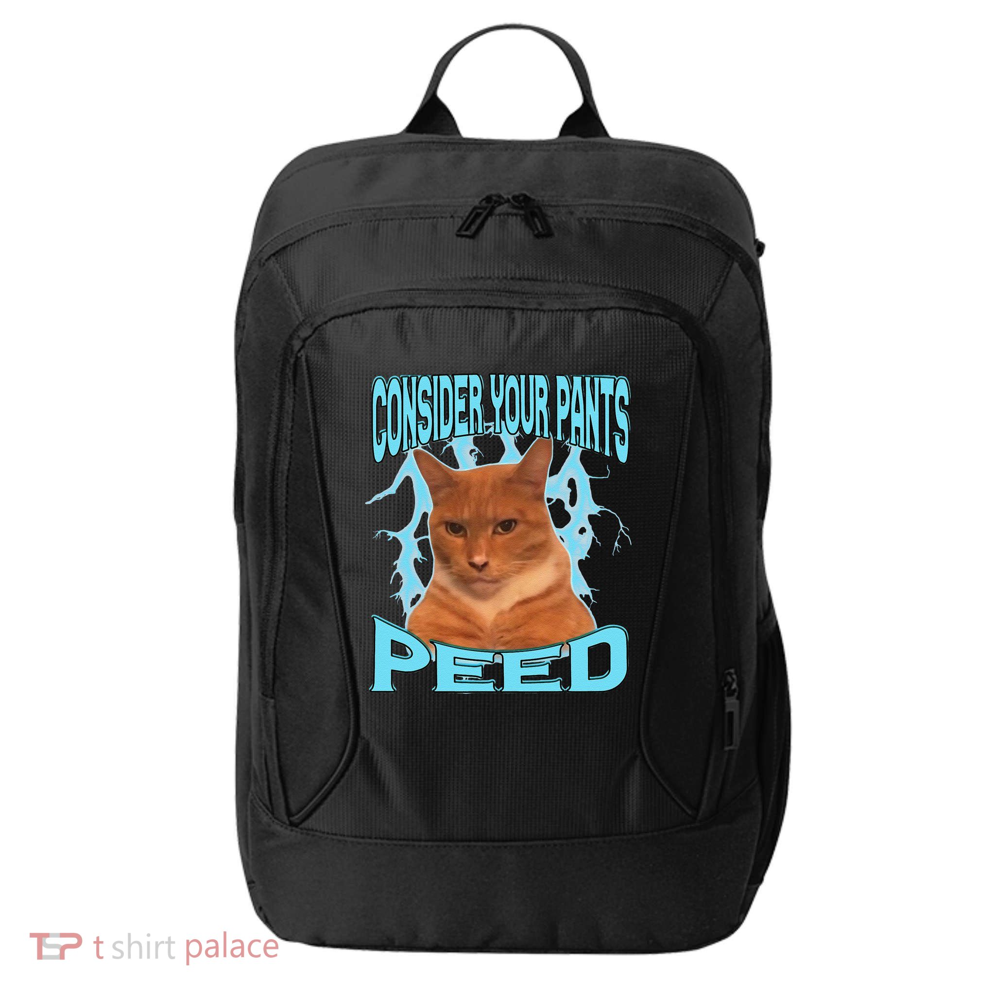 Consider Your Pants Peed Silly Cat Meme City Backpack