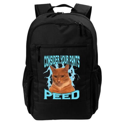 Consider Your Pants Peed Silly Cat Meme Backpack