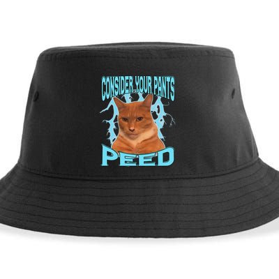 Consider Your Pants Peed Silly Cat Meme Sustainable Bucket Hat