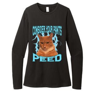 Consider Your Pants Peed Silly Cat Meme Womens CVC Long Sleeve Shirt