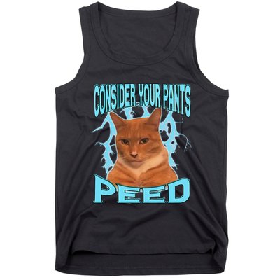 Consider Your Pants Peed Silly Cat Meme Tank Top