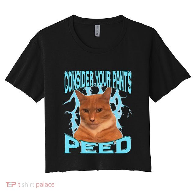 Consider Your Pants Peed Silly Cat Meme Crop Top