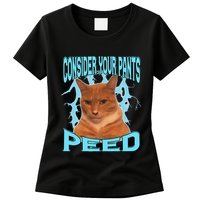 Consider Your Pants Peed Silly Cat Meme Womens T-Shirt