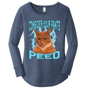 Consider Your Pants Peed Silly Cat Meme Women's Perfect Tri Tunic Long Sleeve Shirt