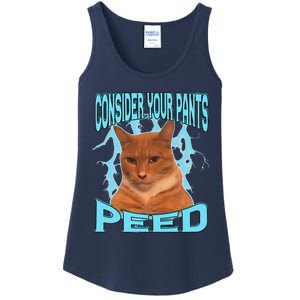 Consider Your Pants Peed Silly Cat Meme Ladies Essential Tank