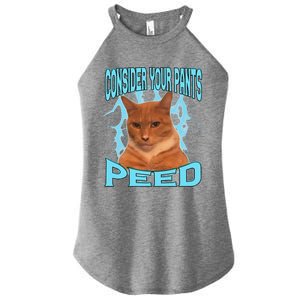 Consider Your Pants Peed Silly Cat Meme Women's Perfect Tri Rocker Tank