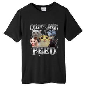 Consider Your Pants Peed Silly Cat Meme Graphic Joke Tall Fusion ChromaSoft Performance T-Shirt