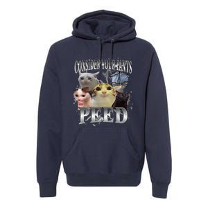 Consider Your Pants Peed Silly Cat Meme Graphic Joke Premium Hoodie