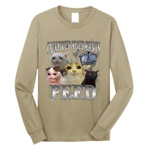 Consider Your Pants Peed Silly Cat Meme Graphic Joke Long Sleeve Shirt