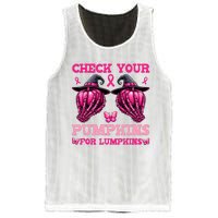 Check Your Pumpkins Breast Cancer For Lumpkins Skeleton Hand Mesh Reversible Basketball Jersey Tank