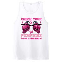 Check Your Pumpkins Breast Cancer For Lumpkins Skeleton Hand PosiCharge Competitor Tank