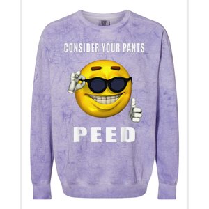 Consider Your Pants Peed Silly Meme Colorblast Crewneck Sweatshirt