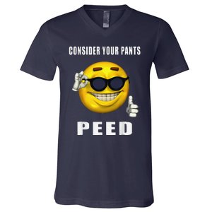 Consider Your Pants Peed Silly Meme V-Neck T-Shirt