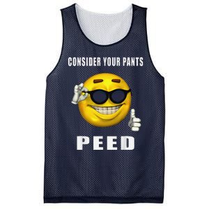 Consider Your Pants Peed Silly Meme Mesh Reversible Basketball Jersey Tank