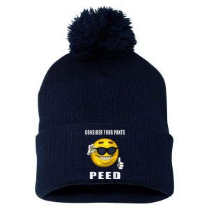 Consider Your Pants Peed Silly Meme Pom Pom 12in Knit Beanie