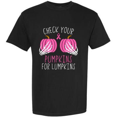 Check Your Pumpkins Breast Cancer Awareness Garment-Dyed Heavyweight T-Shirt