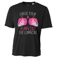 Check Your Pumpkins Breast Cancer Awareness Cooling Performance Crew T-Shirt