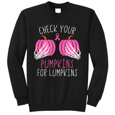 Check Your Pumpkins Breast Cancer Awareness Sweatshirt