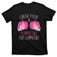 Check Your Pumpkins Breast Cancer Awareness T-Shirt