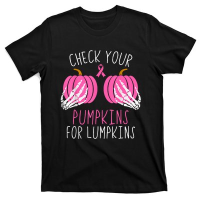 Check Your Pumpkins Breast Cancer Awareness T-Shirt