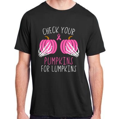 Check Your Pumpkins Breast Cancer Awareness Adult ChromaSoft Performance T-Shirt