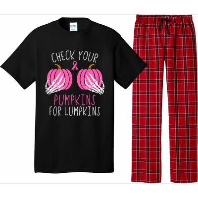 Check Your Pumpkins Breast Cancer Awareness Pajama Set