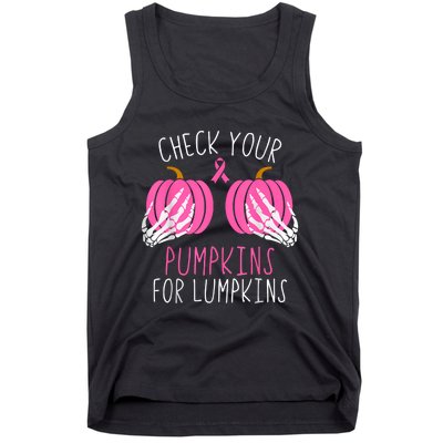 Check Your Pumpkins Breast Cancer Awareness Tank Top