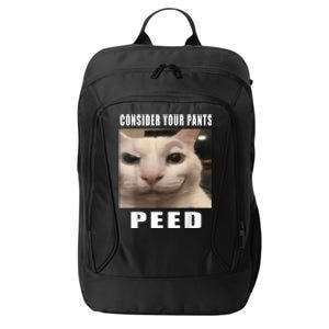 Consider Your Pants Peed Silly Cat Meme City Backpack