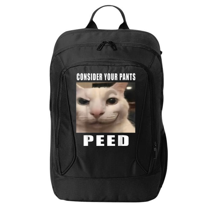 Consider Your Pants Peed Silly Cat Meme City Backpack