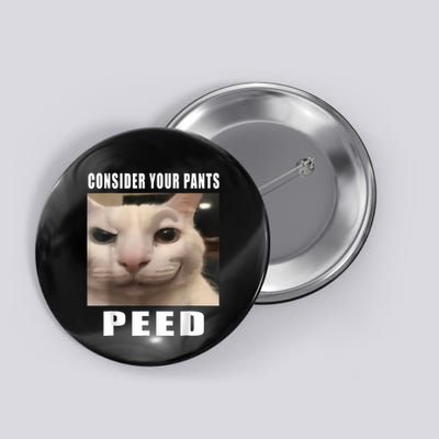 Consider Your Pants Peed Silly Cat Meme Button