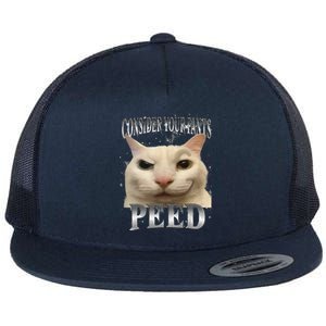 Consider Your Pants Peed Silly Cat Meme Flat Bill Trucker Hat