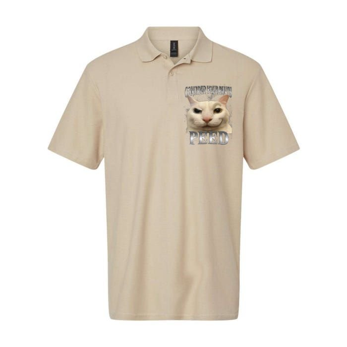 Consider Your Pants Peed Silly Cat Meme Softstyle Adult Sport Polo