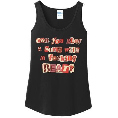 Can You Play A Song With A Fucking Beat Pink Pony Club Ladies Essential Tank