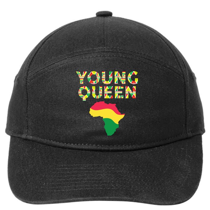 Cool Young Queen African American Black History Juneteenth 7-Panel Snapback Hat