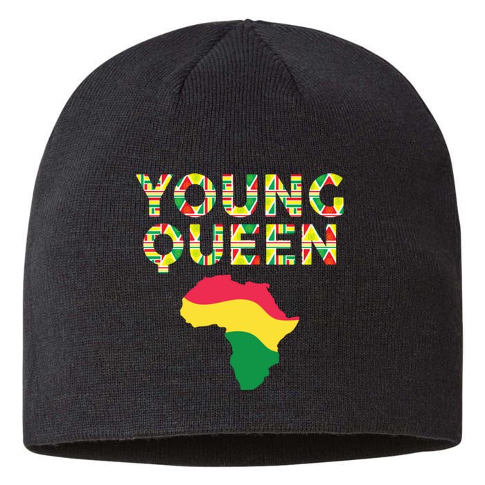 Cool Young Queen African American Black History Juneteenth Sustainable Beanie