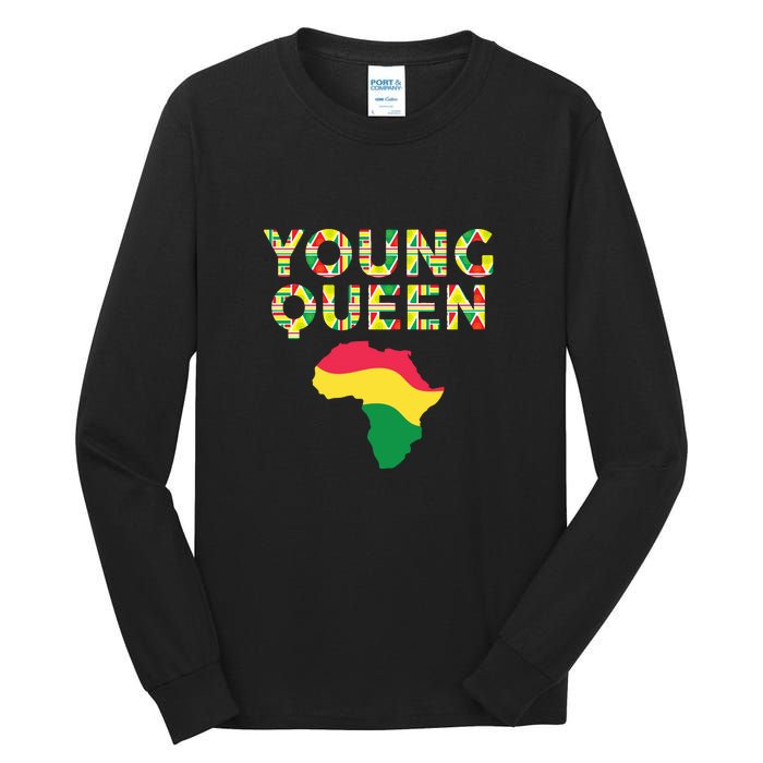 Cool Young Queen African American Black History Juneteenth Tall Long Sleeve T-Shirt