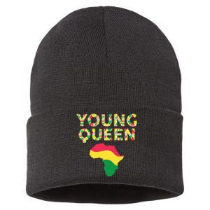 Cool Young Queen African American Black History Juneteenth Sustainable Knit Beanie