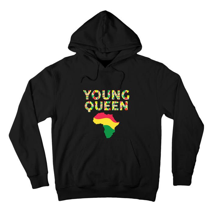 Cool Young Queen African American Black History Juneteenth Tall Hoodie