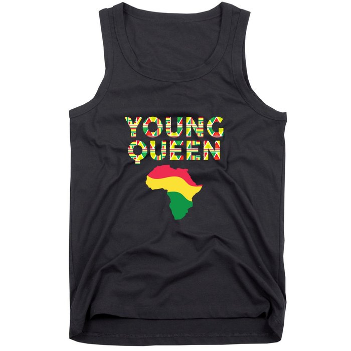 Cool Young Queen African American Black History Juneteenth Tank Top