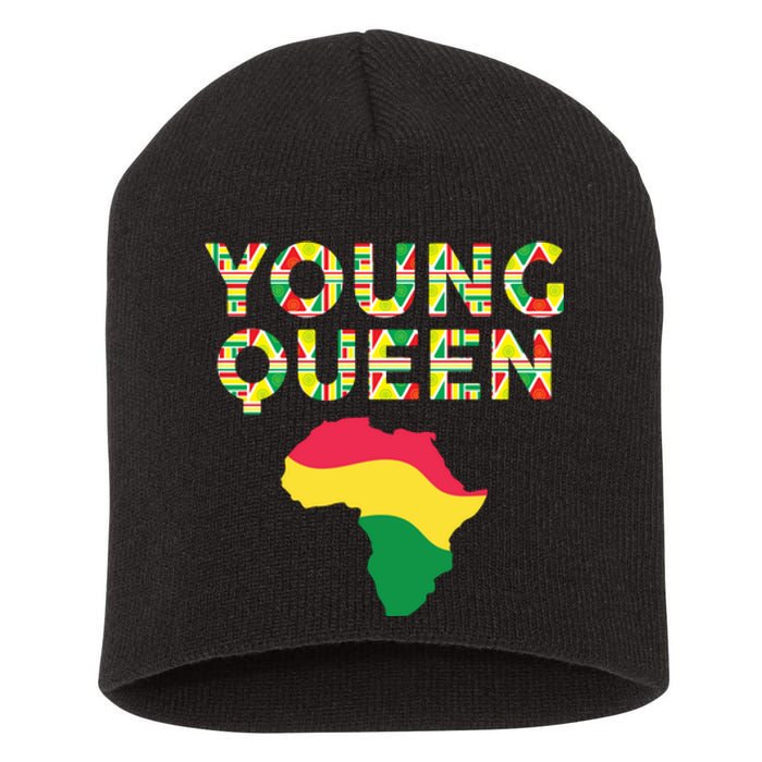 Cool Young Queen African American Black History Juneteenth Short Acrylic Beanie