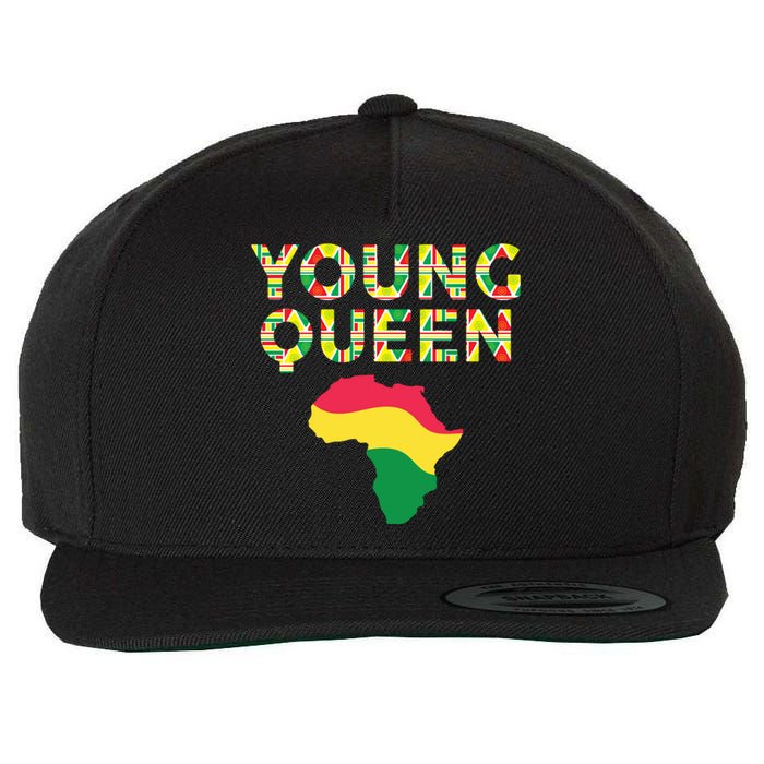 Cool Young Queen African American Black History Juneteenth Wool Snapback Cap