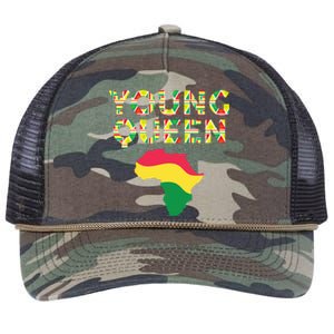 Cool Young Queen African American Black History Juneteenth Retro Rope Trucker Hat Cap