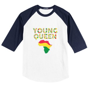 Cool Young Queen African American Black History Juneteenth Baseball Sleeve Shirt