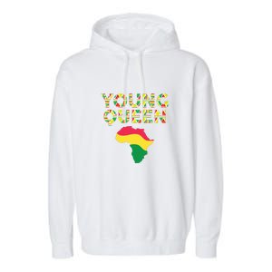 Cool Young Queen African American Black History Juneteenth Garment-Dyed Fleece Hoodie