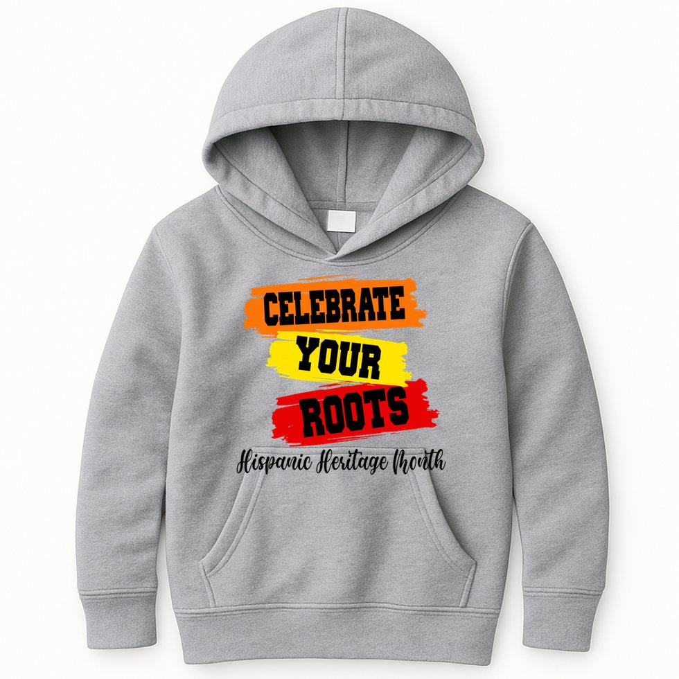 Celebrate Your Roots Hispanic Heritage Month Kids Hoodie