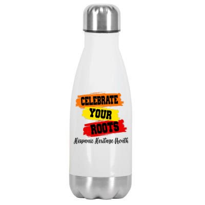 Celebrate Your Roots Hispanic Heritage Month Stainless Steel Insulated Water Bottle