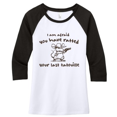 Cowboy YouVe Ratted Your Last Tatouille Vintage Women's Tri-Blend 3/4-Sleeve Raglan Shirt