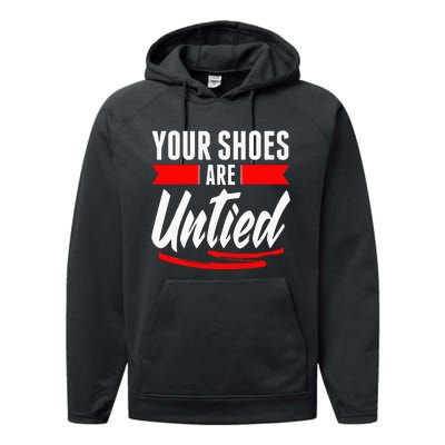 Cute Your Shoes Are Untied April Fool's Day Prankster Joke Performance Fleece Hoodie