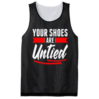 Cute Your Shoes Are Untied April Fool's Day Prankster Joke Mesh Reversible Basketball Jersey Tank